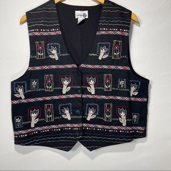 Paul Harrison Design Vintage Black Vest - Picture 3 of 10